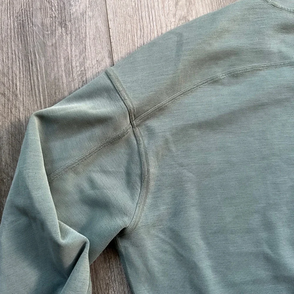 Lululemon Softstreme Cropped Crewneck Sweatshirt Womens Sage Green